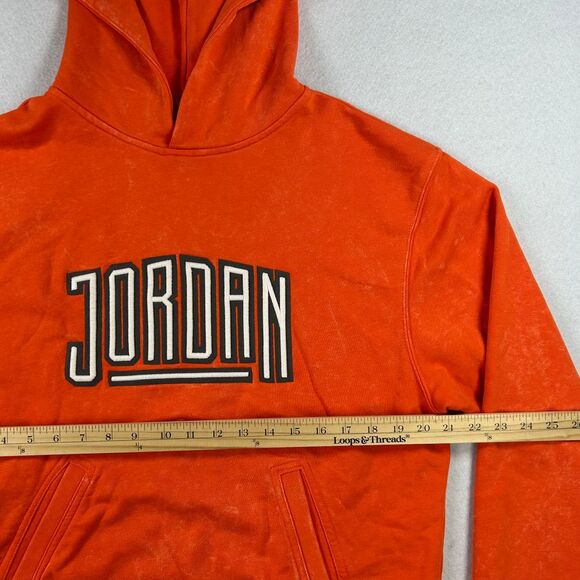 Nike Jordan Sport DNA Hoodie Men M Orange Sweat shirt Streetwear Basketball NWOT - Picture 8 of 10